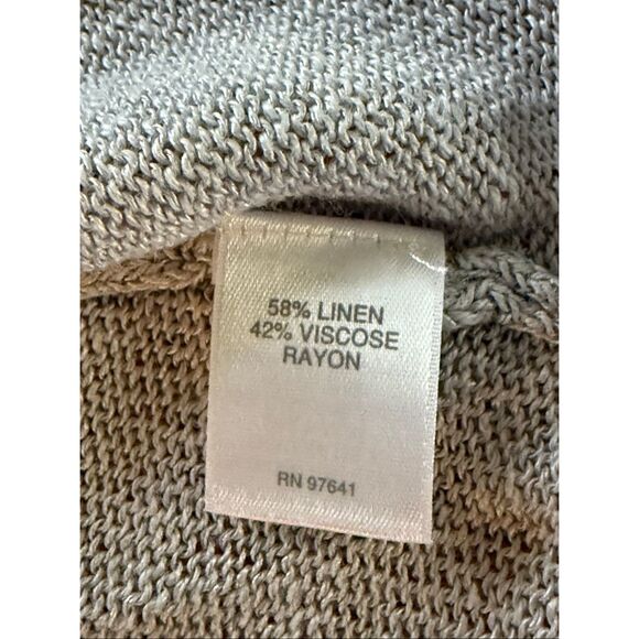J. Jill Women’s Open Front Linen Blend Cardigan Sweater Gray 3X - Picture 9 of 10